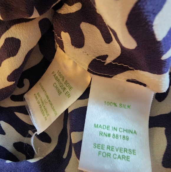 Lily Pulitzer Elsa Top 100 Silk Treaure Navy Coral  Size Small  Coastal Resort - Picture 3 of 11